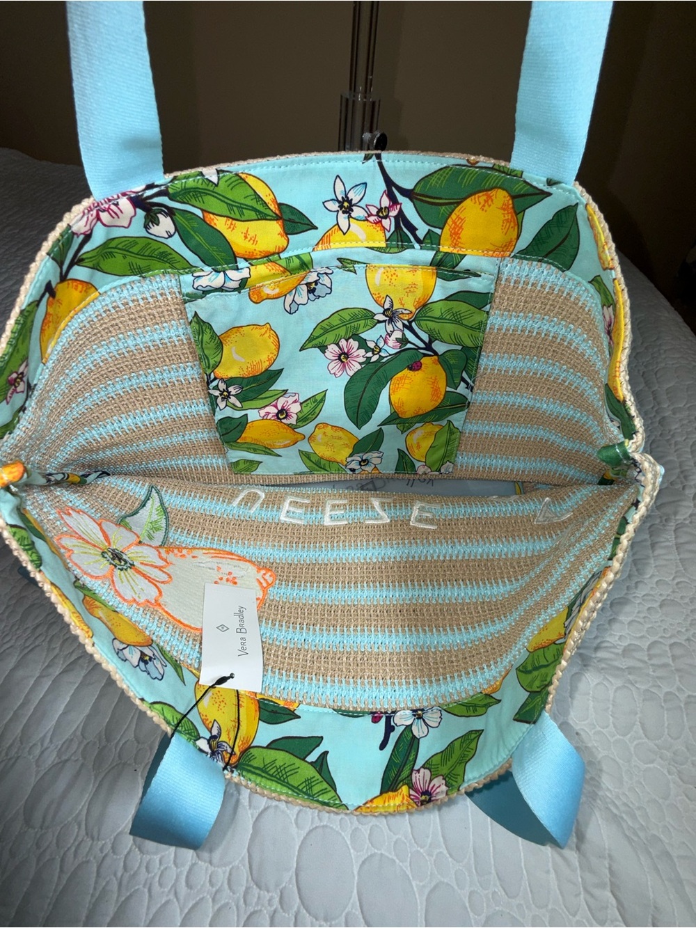 Vera Bradley “Squeeze the Day” Woven Beach Tote - Picture 5 of 10